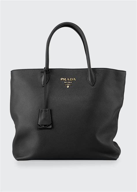 Prada Daino Shopper Tote Bag w/ Removable Crossbody Strap